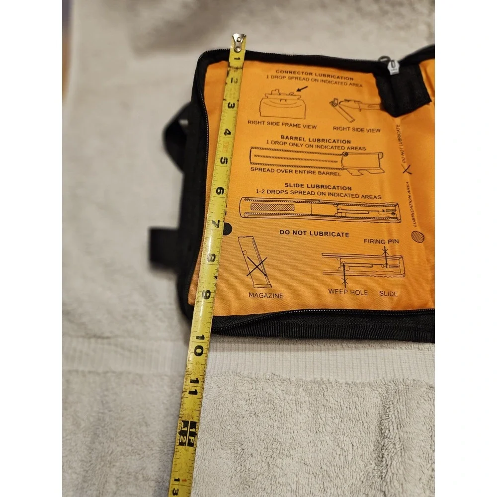 Glock Carrying Case For Single Pistol Black/orange with lubrication guide inside